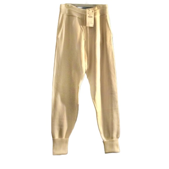 0039 Italy Pants - New , orig $99.99 @ ZARA Sports Wear, Cream Pants, Pockets, Drawstring XL